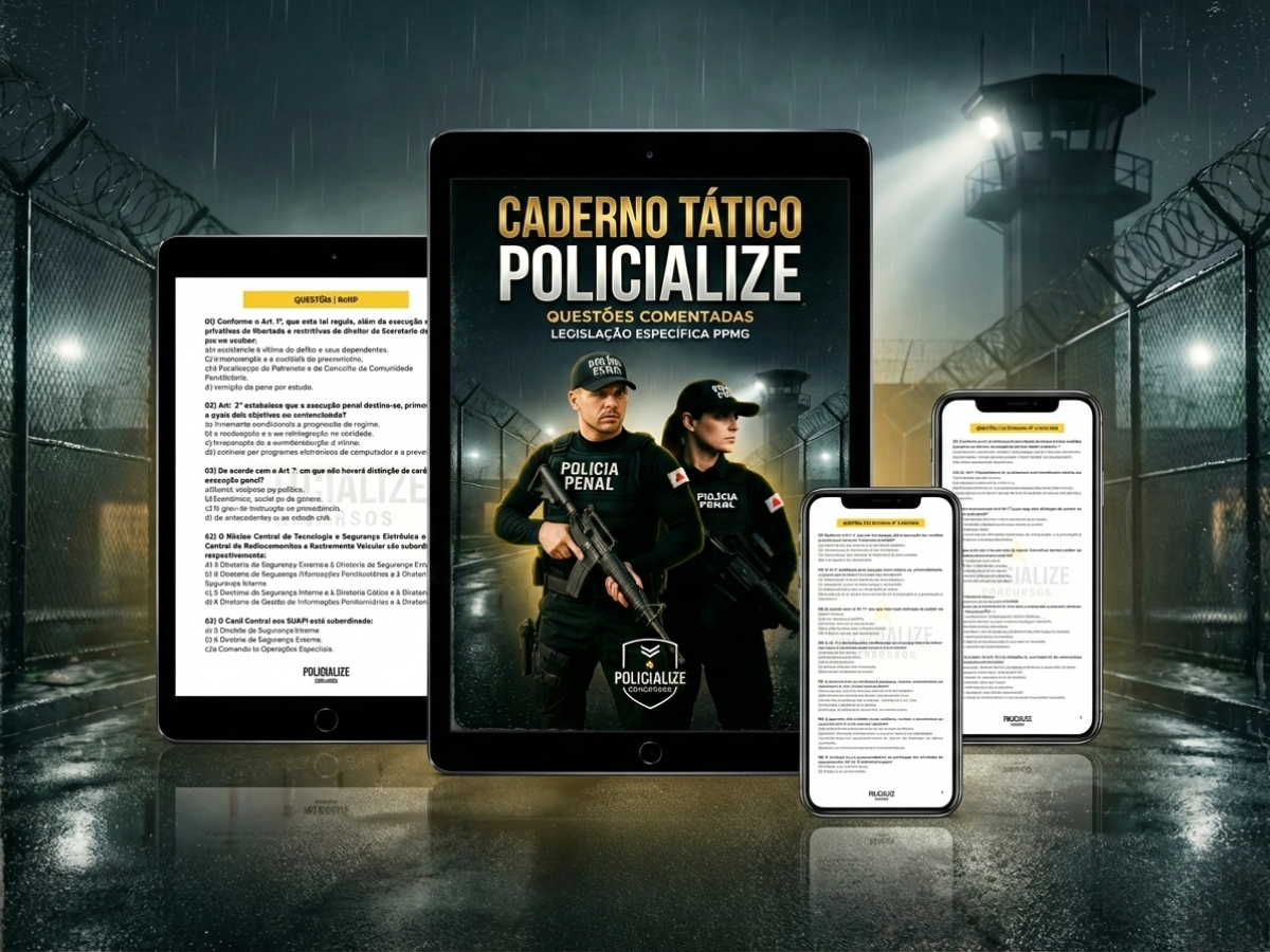 Páginas internas do Caderno Tático Policialize - Legislação PPMG